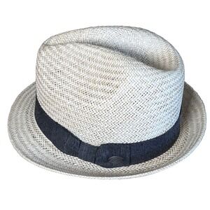 Bailey Of Hollywood  Woven Fedora Hat Lg Handmade 100%  Palm Tan